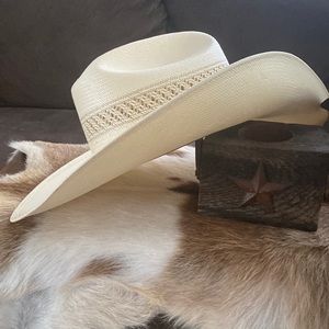 Resistol Panama straw cowboy hat